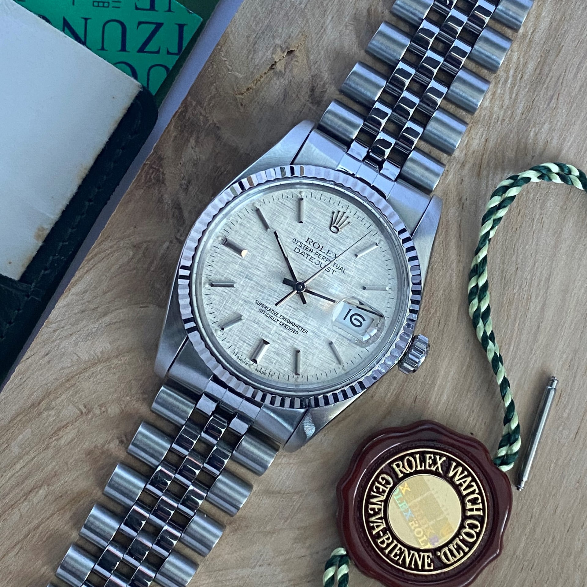 rolex datejust linen dial